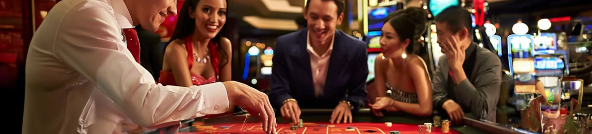 People playing on the baccarat table image