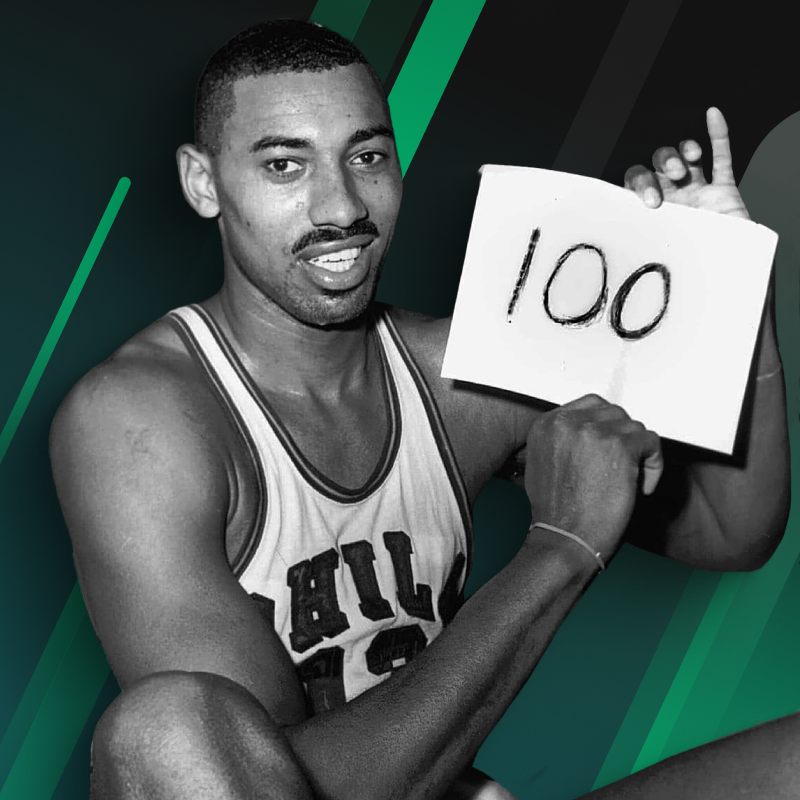 Wilt Chamberlain scored 100 points image