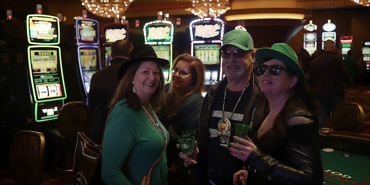 People in casino on St. Patrick's Day image