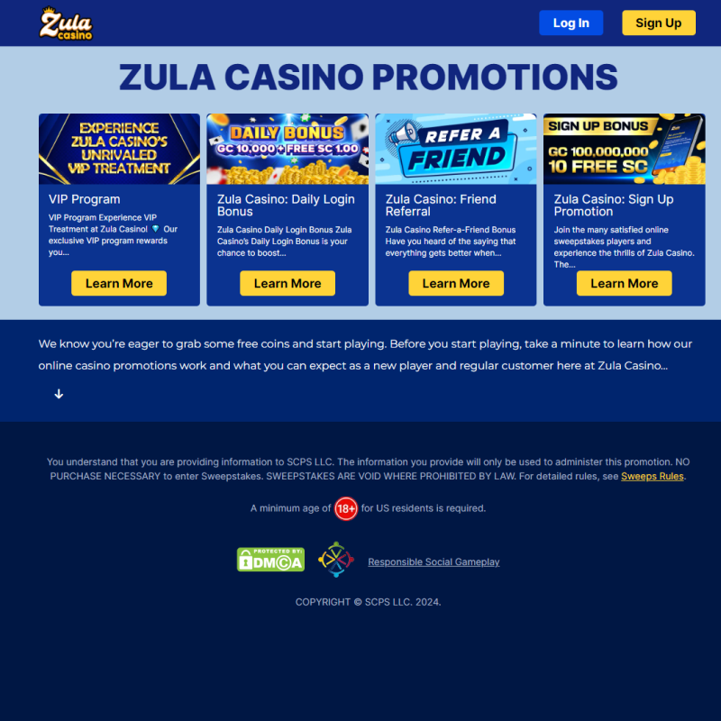 Zula casino no deposit bonus image