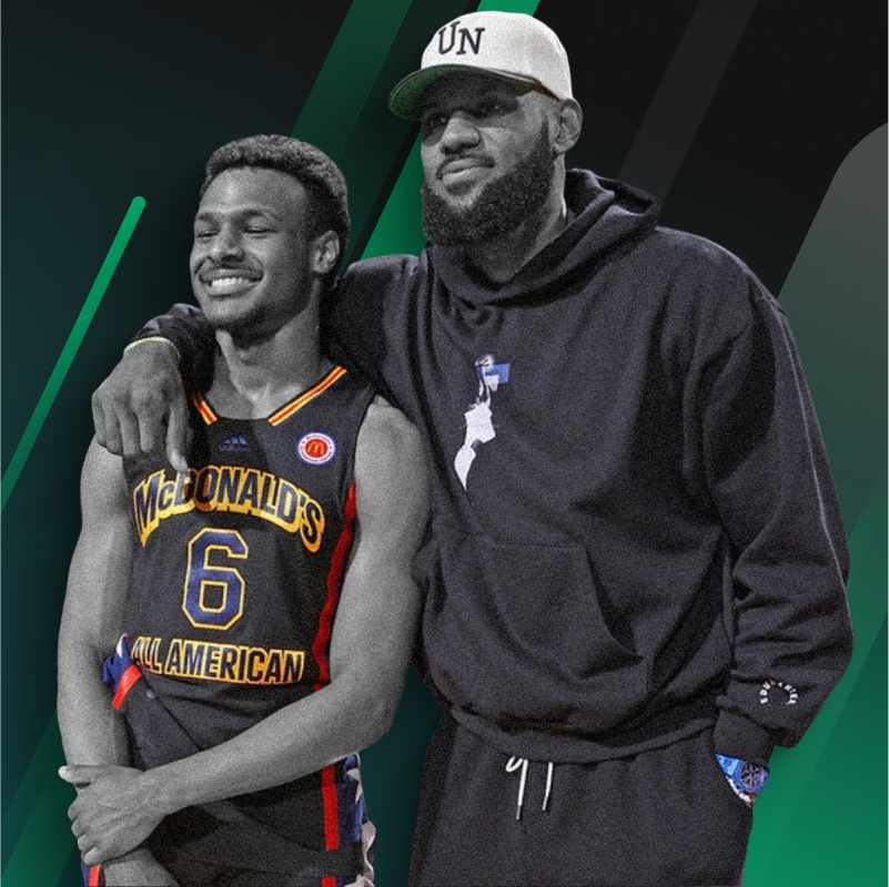 LeBron has hinted at his desire to play with his son Bronny image