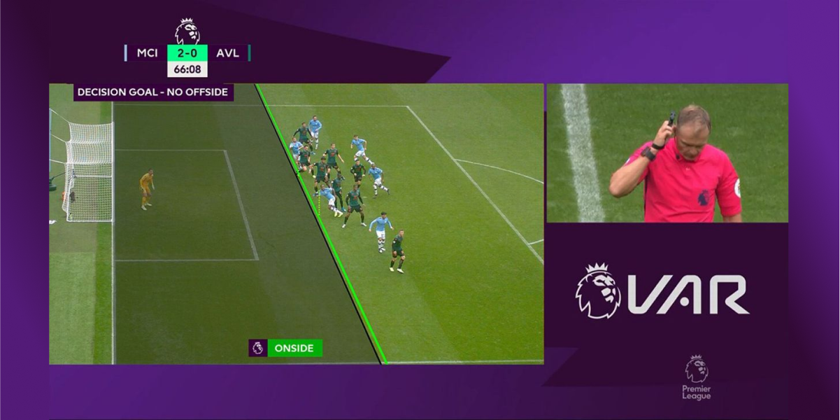 VAR was used in the EPL in the 2019-20 season image