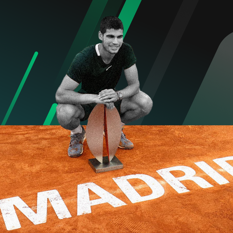 Carlos Alcaraz will attempt to claim a three-peat in the Madrid Open image