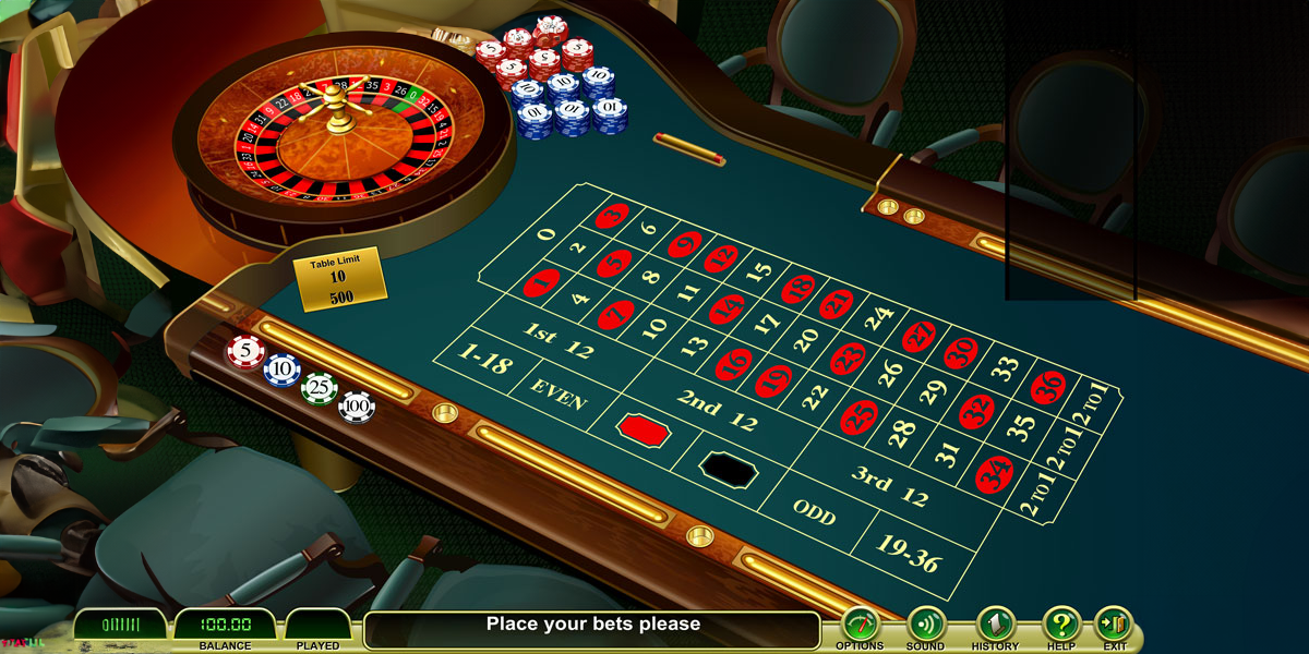 French roulette table image