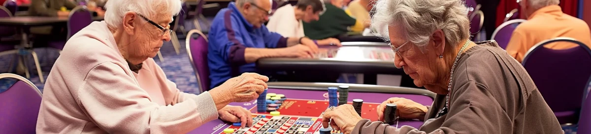 Old women playing Bingo image