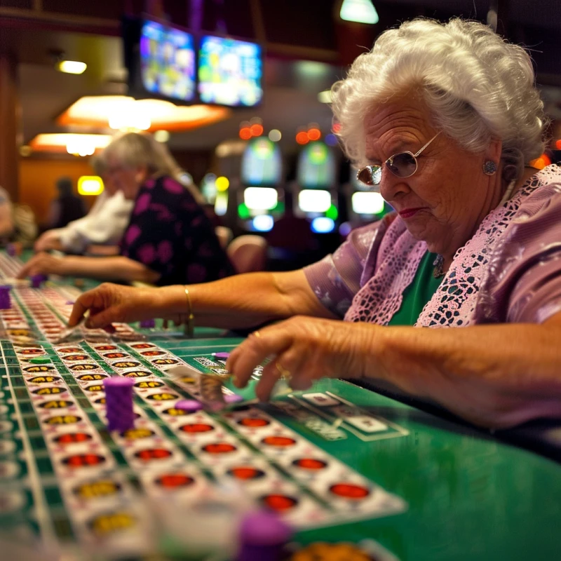 An old lady playing Bingo image