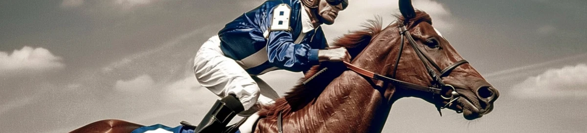 The Secretariat and his horse jockey image