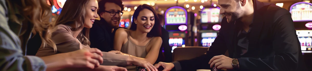 People gambling in a casino image
