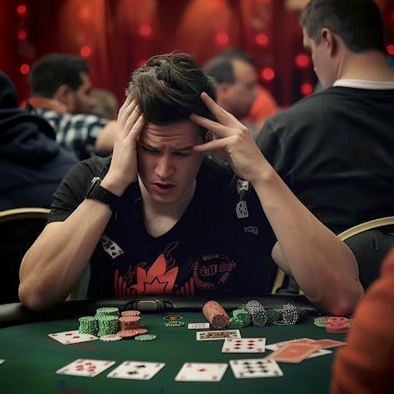 Someone losing in a poker game image