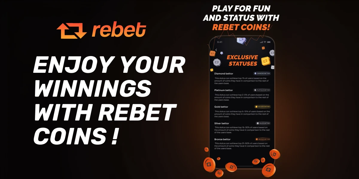 Rebet coins and Rebet cash is a unique feature to look out for image