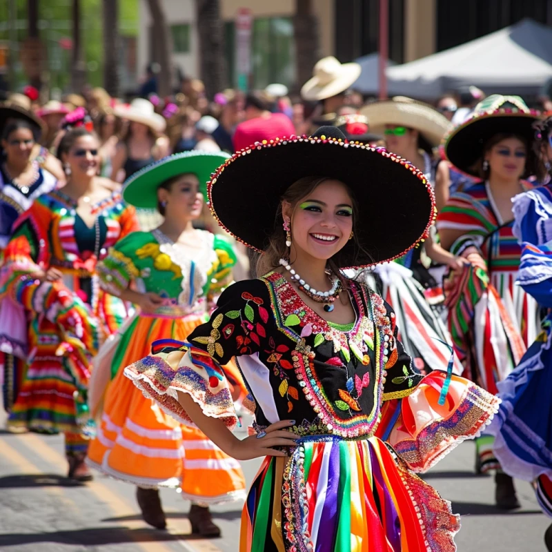 A girl in a Cinco De Mayo parade image