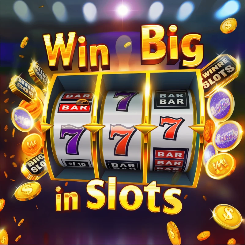 Win big in slots graphic image