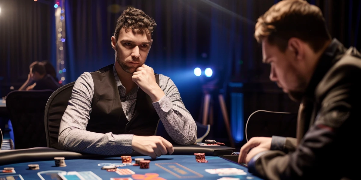 A serious poker player image