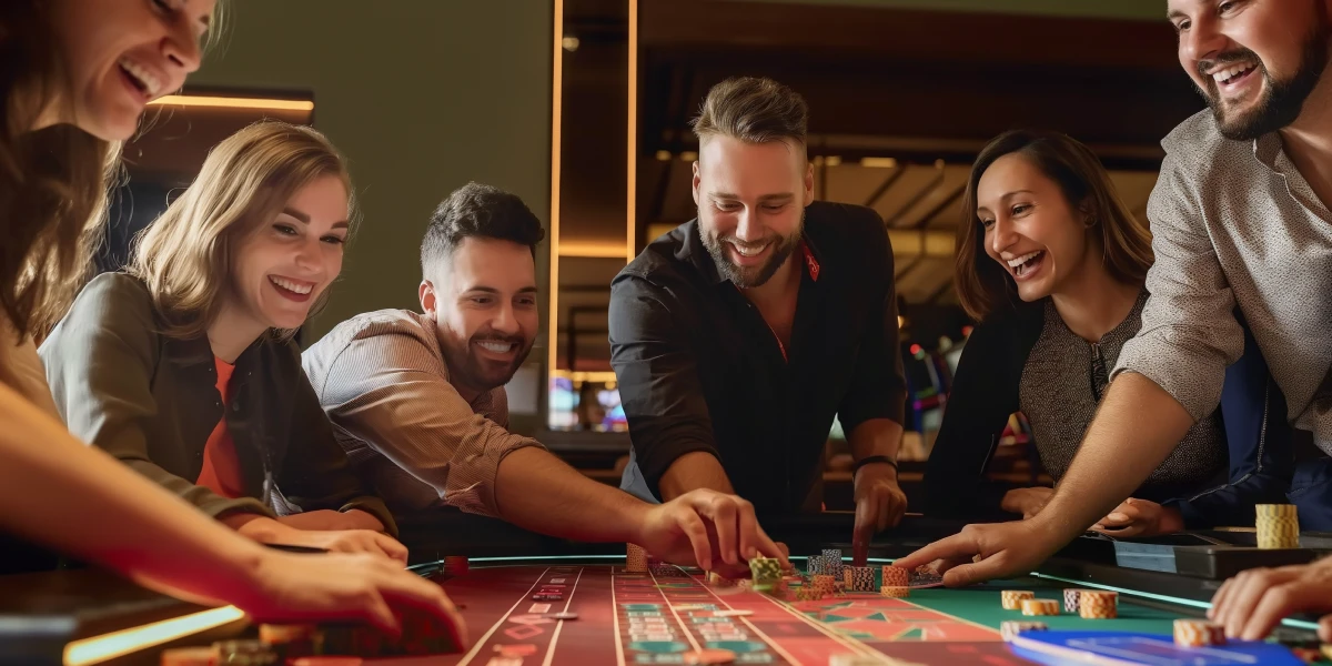 People playing at the casino image