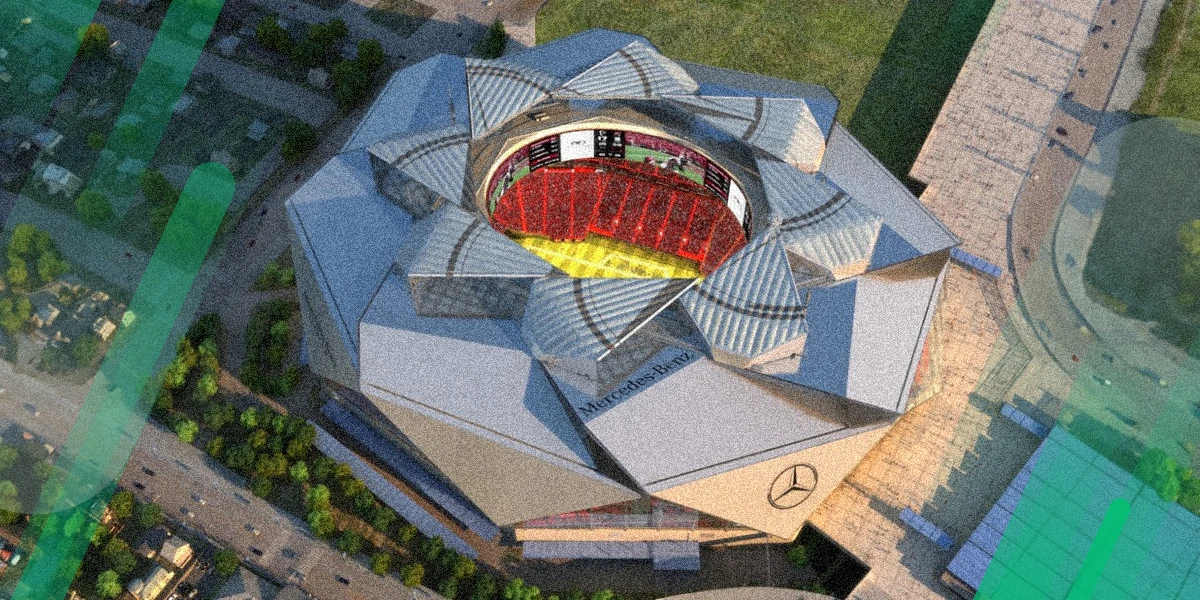 The Mercedes-Benz Stadium is one of the known roofed stadiums in the NFL image