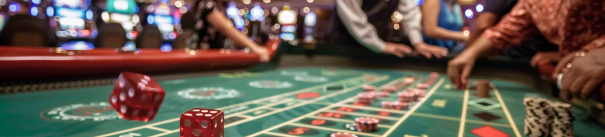 Players at craps table image