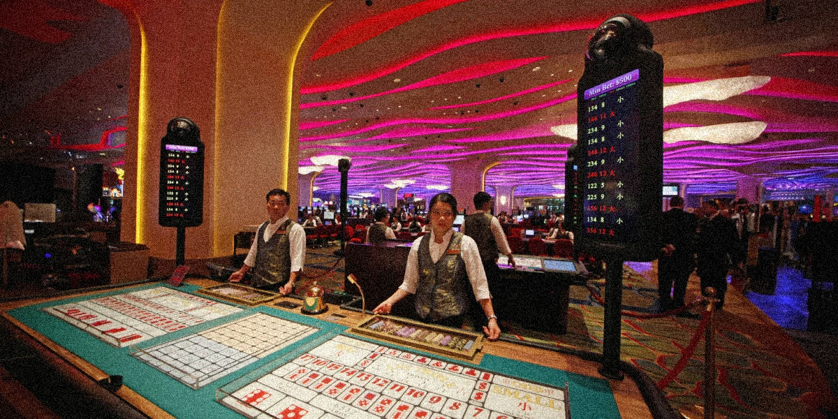 Sic bo dealers in a casino image