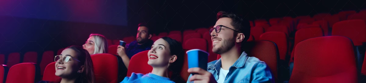 People watching a movie image